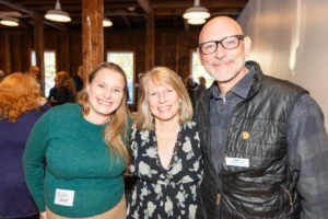 Julia Tarka, Cathlin Baker and MVCF Board Member Christopher Celeste