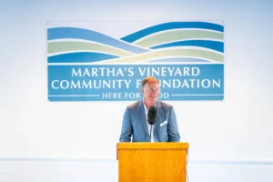 Paul Schulz congratulates the Island's nonprofit leaders