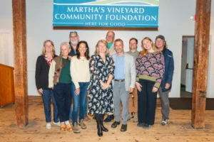 Vineyard Gazette staff past and present honored their editor